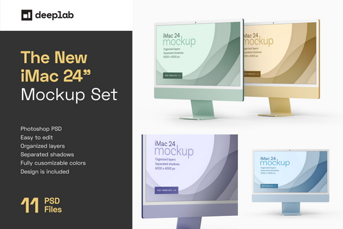 The New iMac 24” Mockup Set | 2021