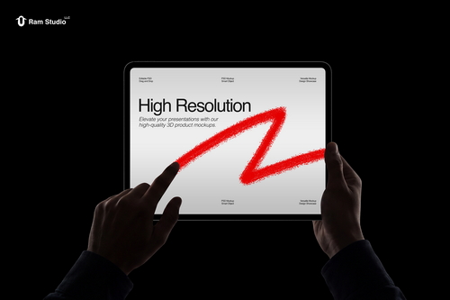 Hand Holding Device Mockup