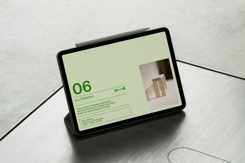 Industrial iPad Pro Mockup — LUX-06