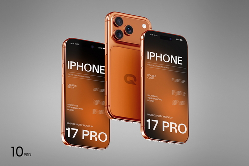 iPhone 17 Pro Mockup On Gradient Background