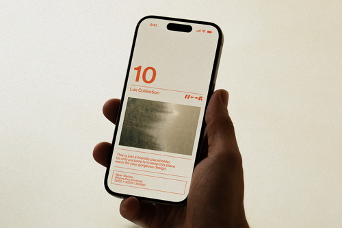 Warm Studio iPhone Pro Mockup — LUX-10