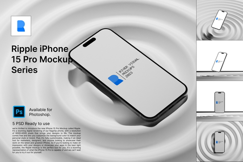 iPhone 15 Pro - Ripple Mockup Series