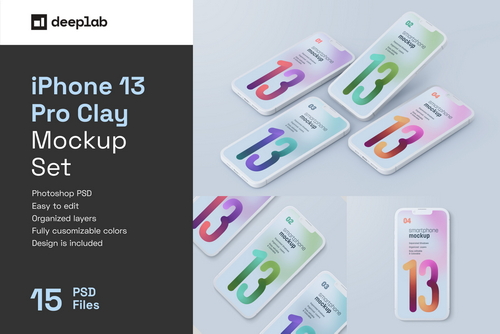 iPhone 13 Pro Clay Mockup