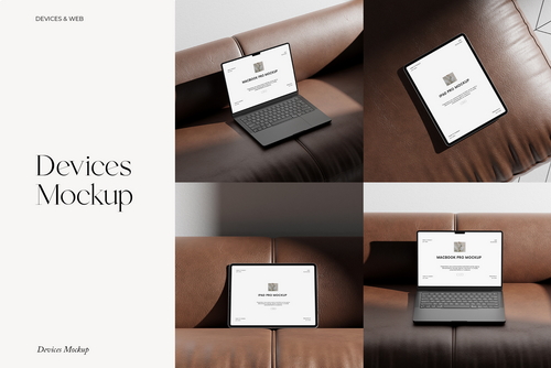Devices on Sofa Mockup
