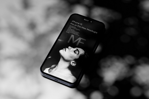 iPhone 15 Dark Moody Mockups