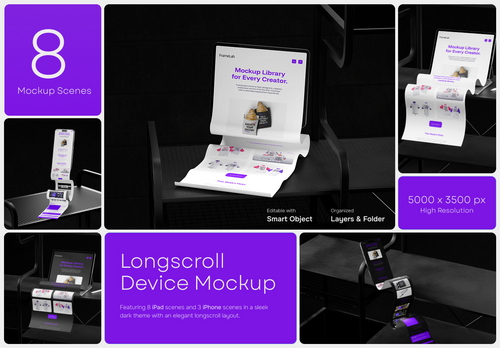 Longscroll Device Mockup &ndash; Mobile Display