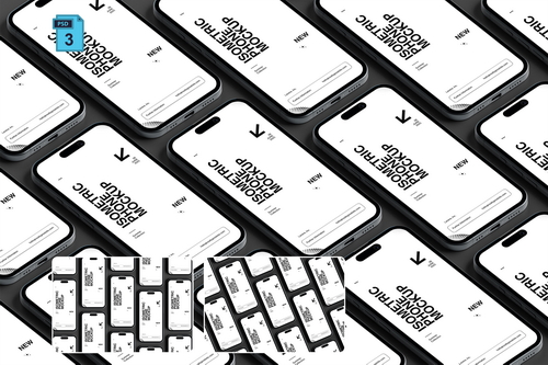 Isometric iPhone Mockup