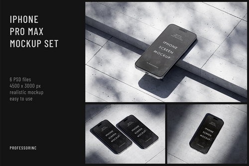iPhone Pro Max Mockup Set
