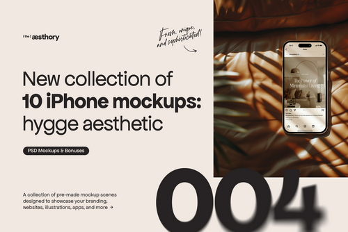 10 iPhone Mockups: Hygge Aesthetic