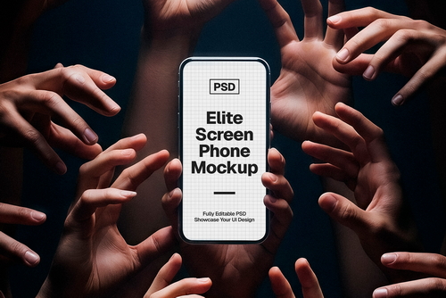 Elite Screen Phone Mockup PSD