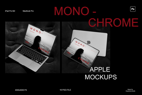 MONO CHROME | APPLE DEVICES MOCKUPS