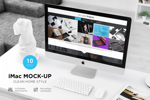 iMac Mock-Up Clean Style
