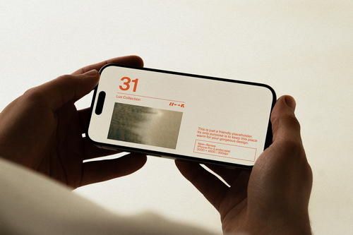 Vintage Studio iPhone Pro Mockup — LUX-31