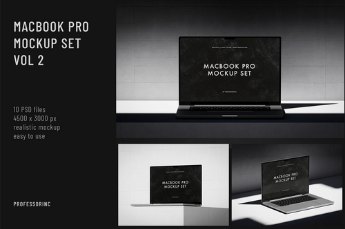 MacBook Pro Mockup Set vol 2