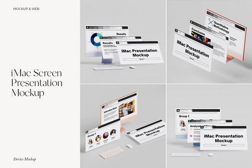 iMac Screen Presentation Mockup