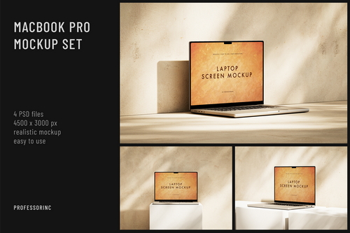 MacBook Pro Mockup Set