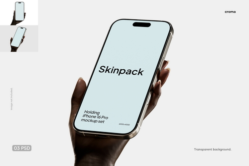 iPhone in Hand Mockup Set SP01