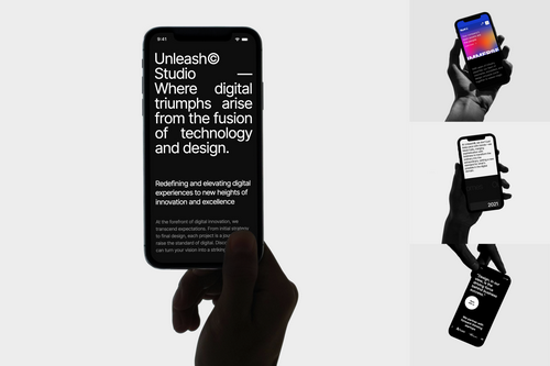 iPhone in Hands Mockup Set