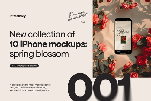 10 iPhone Mockups: Spring Blossom