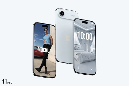 Realistic iPhone 17 Air Mockup