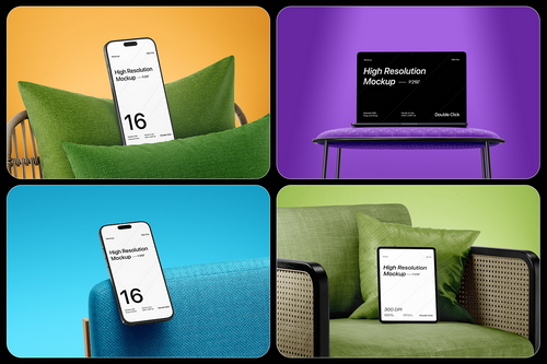 Multi Apple Devices Mockup – iPhone, iPad, MacBook