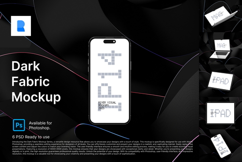 Device Mockup - Dark Fabric Mockup Series