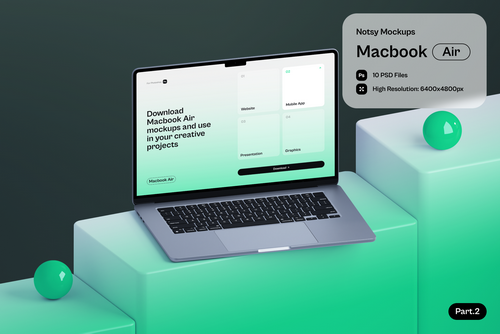 Notsy - Macbook Air Mockups Part.2