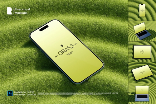 Device Mockup Touch The Grass Series Bundle