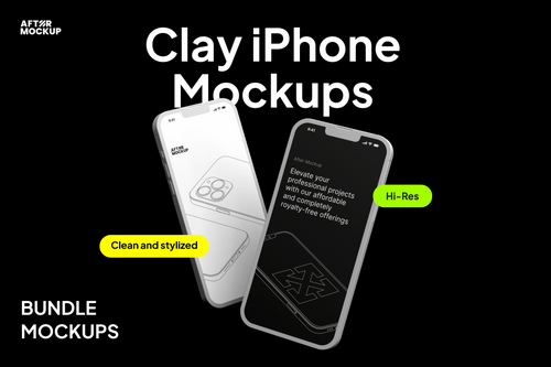 Clay iPhone Mockups
