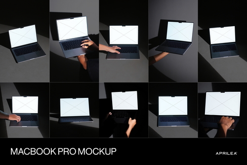 10 Macbook Pro Mockups Bundle