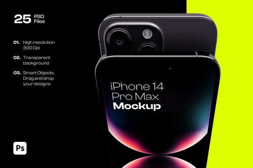 iPhone 14 Pro Max - 25 Mockups