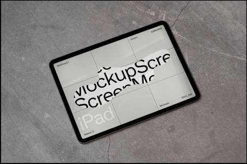 Concrete Minimal iPad Mockup - 2_042