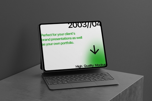 Concrete Scene of Ipad Mockup