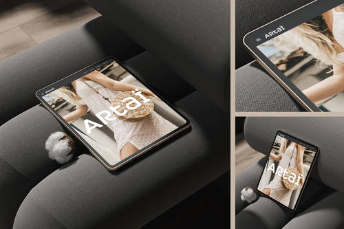 Tablet on the Chair Mockup