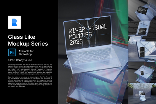 Device Mockup - Glass Like Mockup Series