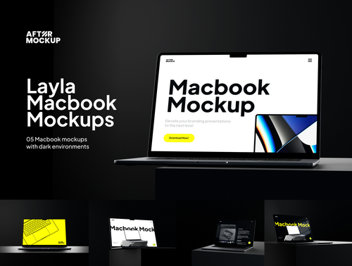 Layla Macbook Mockups