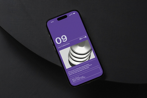 Stained Wood iPhone Pro Mockup — LUX-09