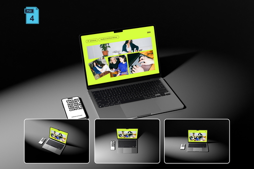 MacBook Pro Mockup Dark Scene