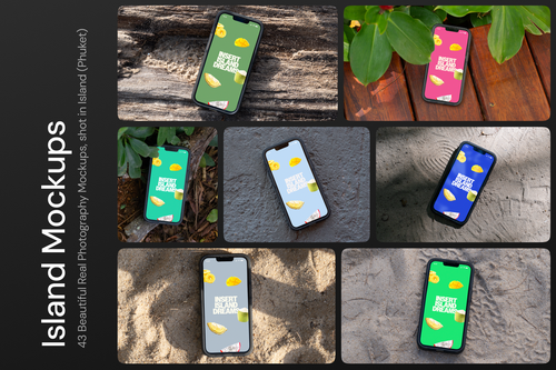 40+ Tropical iPhone Mockups - Island Edition