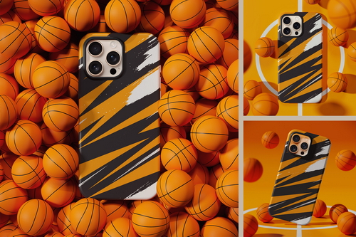 Smartphone Case Basketball Scene Mockup