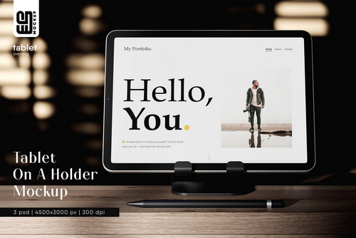 Tablet on a Holder Mockups