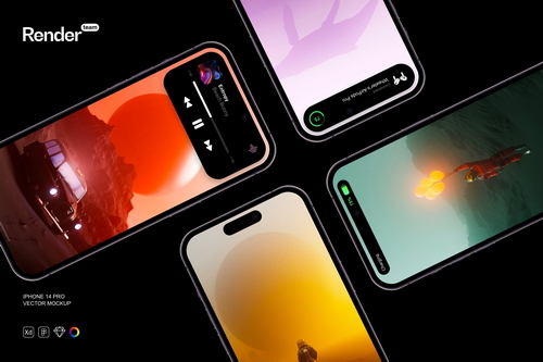 iPhone 14 Pro Vector Mockup
