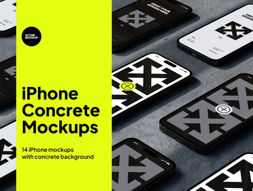 iPhone Concrete Mockups