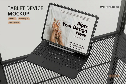 iPad With Pen Mockups