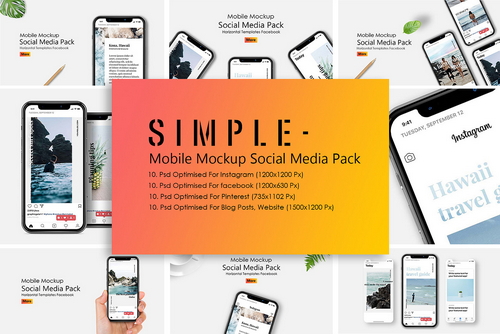 IPhone Mockup Social Media Scenes