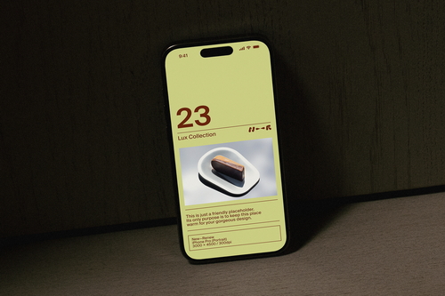 Stained Wood iPhone Pro Mockup — LUX-23