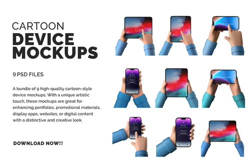 Device Cartoon Mockups
