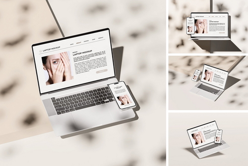 Laptop and Phone Mockup