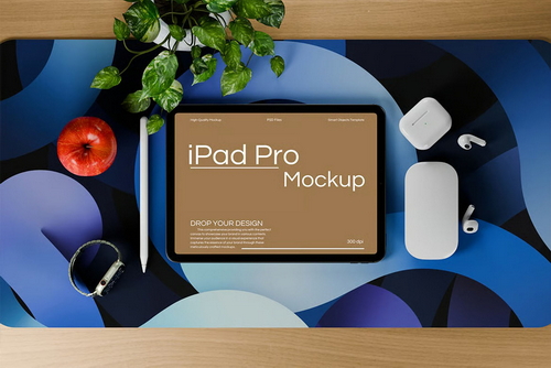 Ipad with Pen Mockup