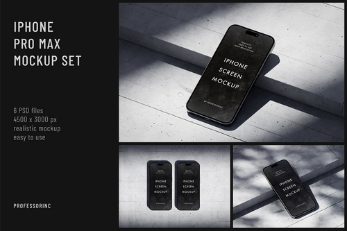 iPhone Pro Max Mockup Set